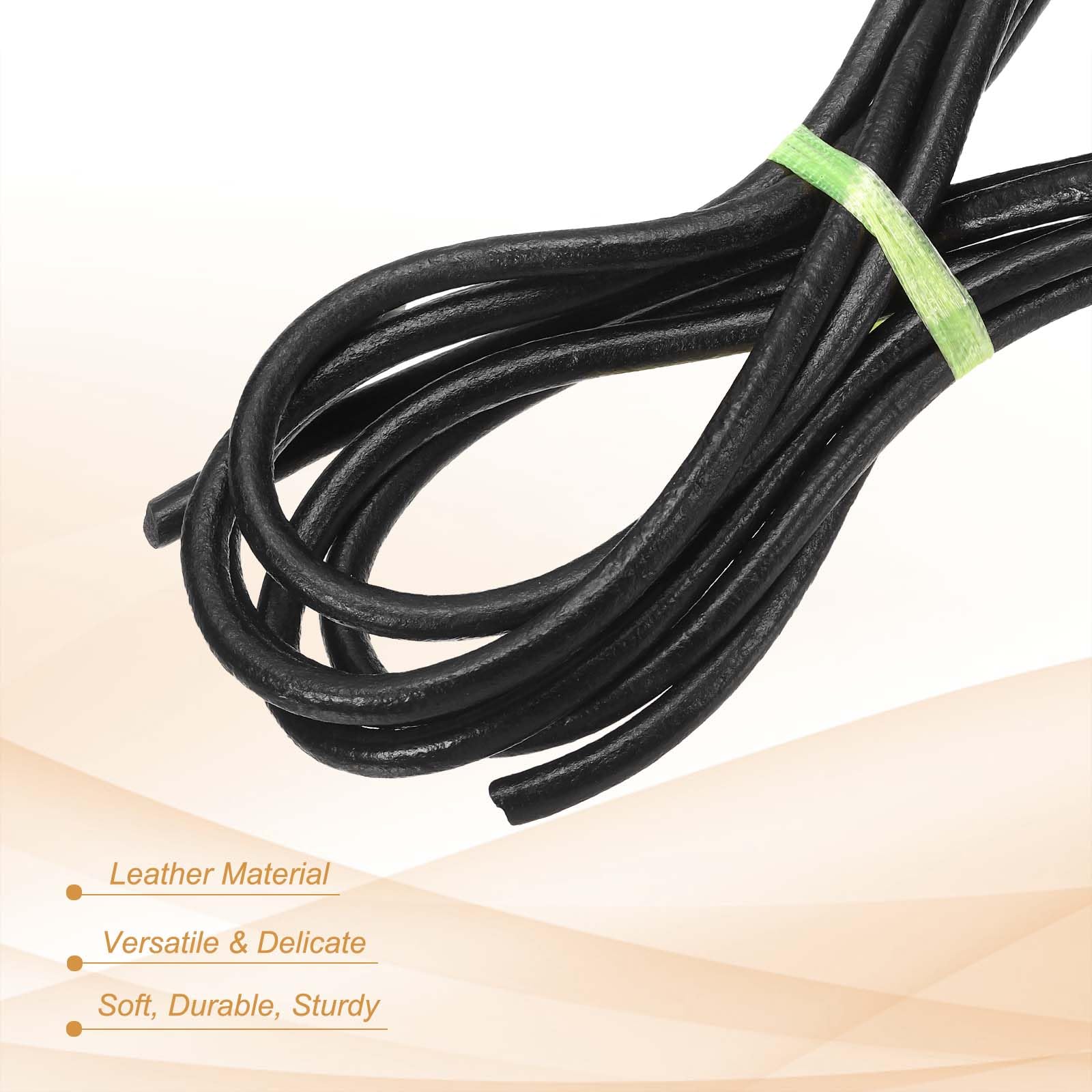 PATIKIL Round Braided Leather Cord - Image 3