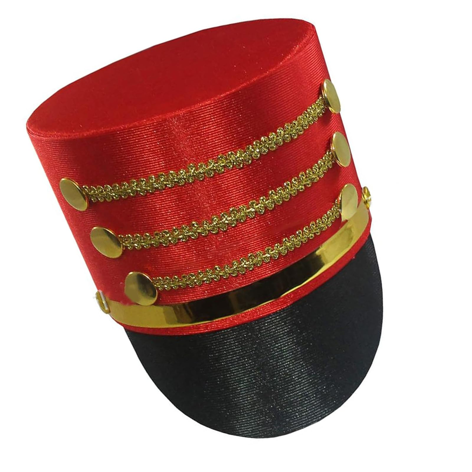 Yuxita Men's Red Nutcrackers Soldier Tall Hat Stage Performances Hat Warm Comfortable Hat For Holiday Celebrations