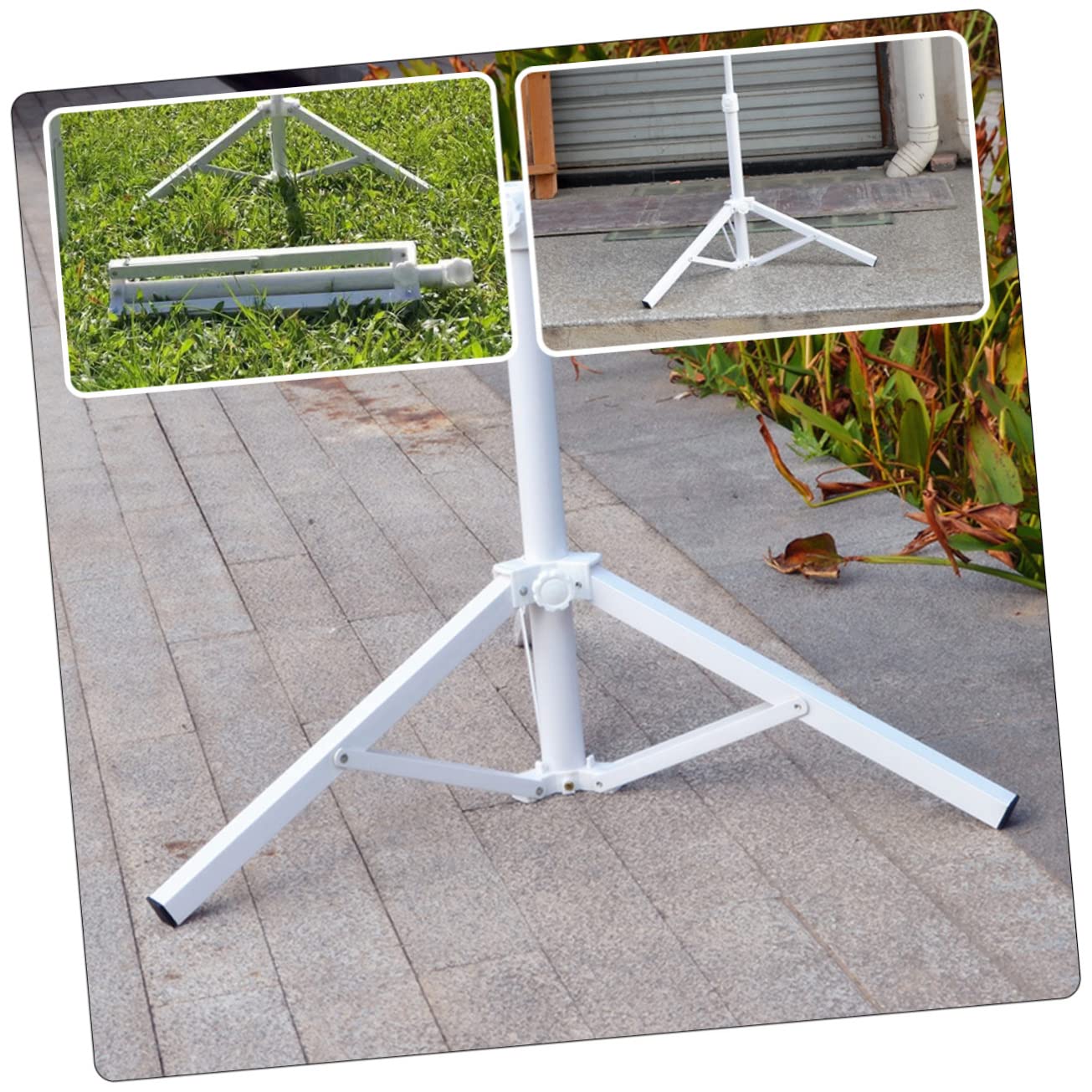 TOYANDONA Pied de Parasol Fixe pour Jardin et Plage Support Stable pour Parasol de Terrasse Facile à Transporter pour Camping et Activités Extérieures