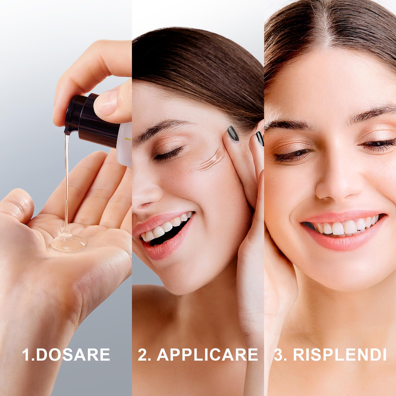 Siero Viso 100ml con 98% Bava di Lumaca, Niacinamide e Acido Ialuronico, Antirughe, Antimacchie Illuminante, e Antietà, si Assorbe Rapidamente dalla Pelle