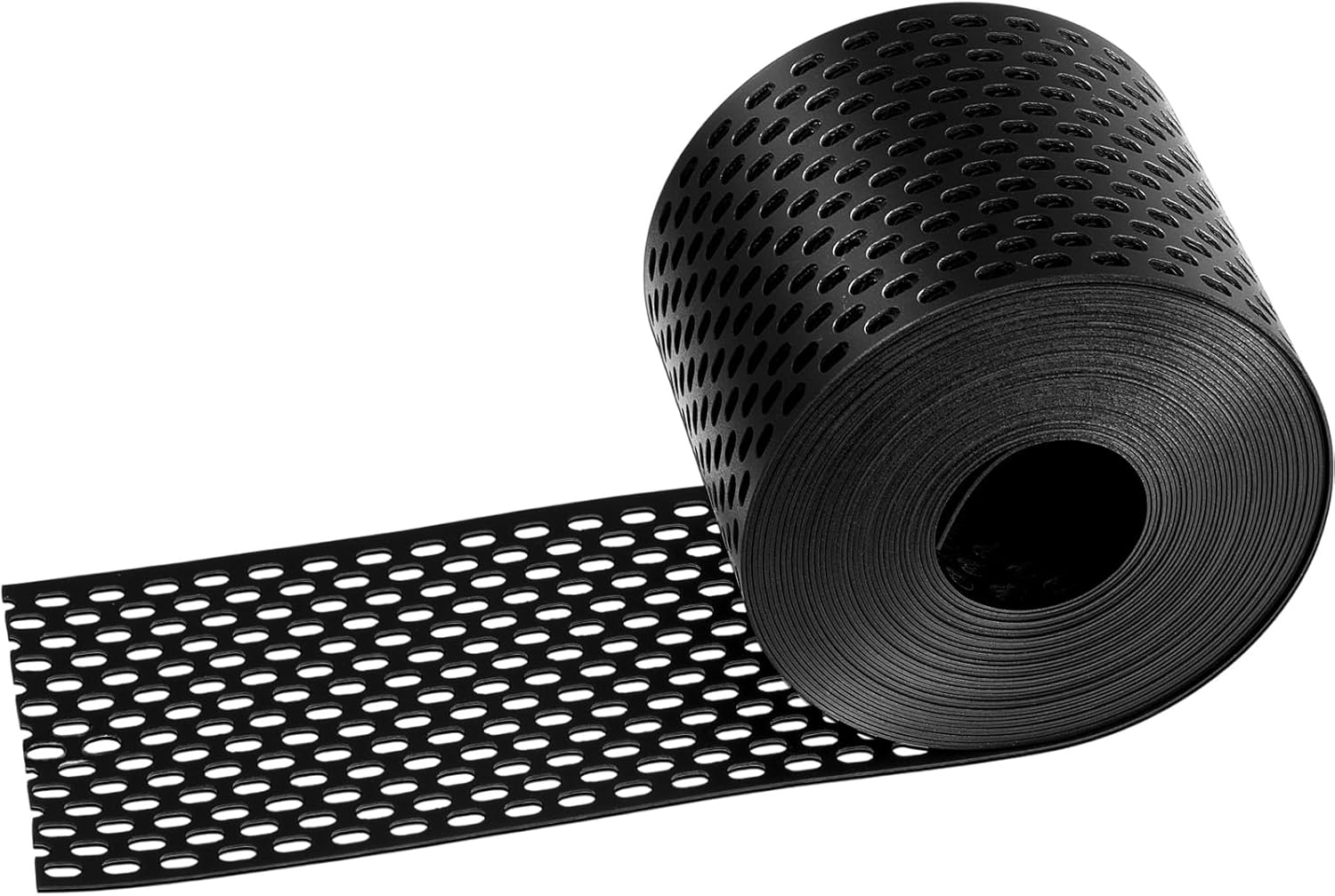 2 Rolls Soffit Vents Strip for Eaves Ventilation 3.93" x 32.8 ft, Keep Birds Pest and Animals Out for Under Eave Exterior Ventilation Solution, Weather Resistant Composite Resin Material