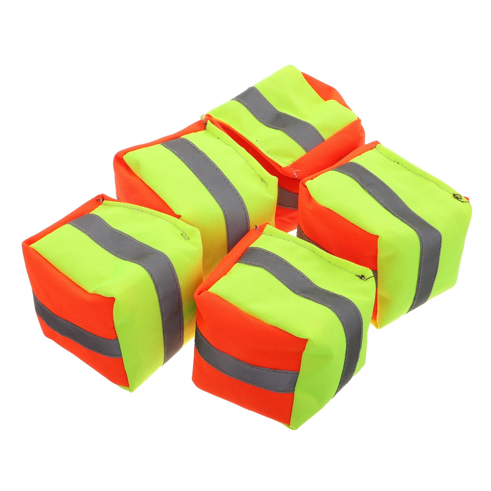 Yardwe 5 Pack Outdoor Bean Bags Reflective Strips Durable Canvas Rice Husk Filling Kids Beach Toys Interactive Play Christmas Stocking Stuffers