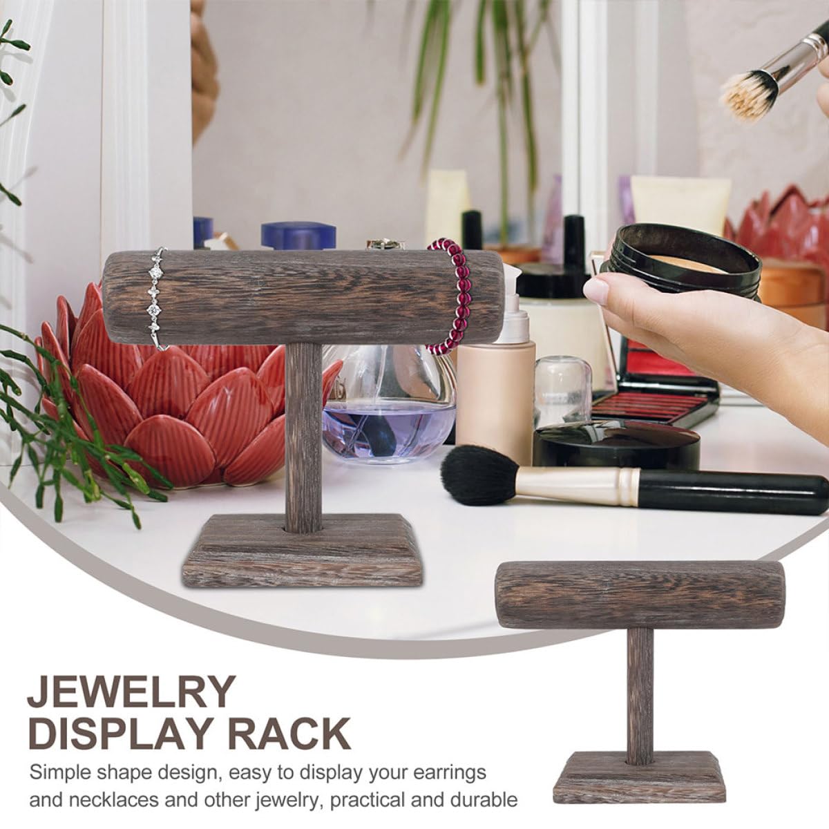 2 Stück Stirnbandständer Leichter Haarspangen Organizer Halter Praktischer Kopfband Displayständer für Schreibtisch und Ladentheke in Kaffee