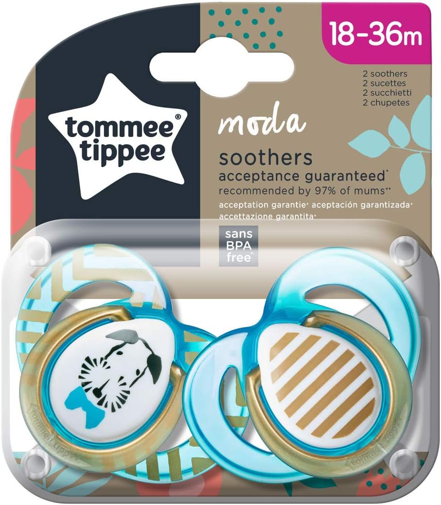Tommee Tippee Moda Dummy, Symmetrical Orthodontic Shape, BPAFree