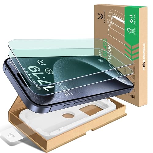 PandaShield 2-Pack Anti-Blue Light Screen Protector for iPhone 15 Pro