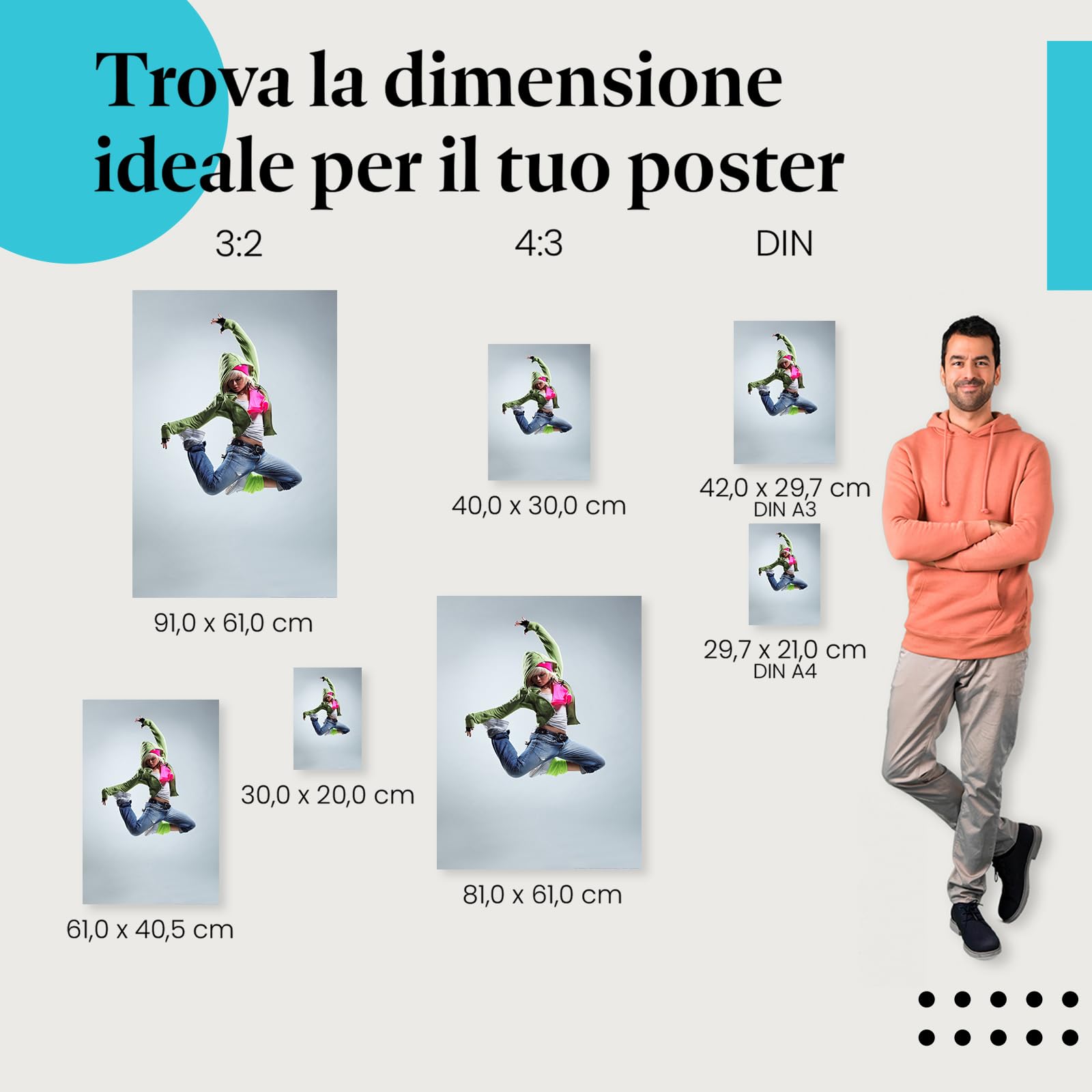 Postereck - 0192 - Hip hop, ballerina, musica, danza, street dance, donna - Decorazione da Parete, Stampa Artistica, Idea Regalo, Stampa Fotografica - Tela - 100,0 cm x 75,0 cm
