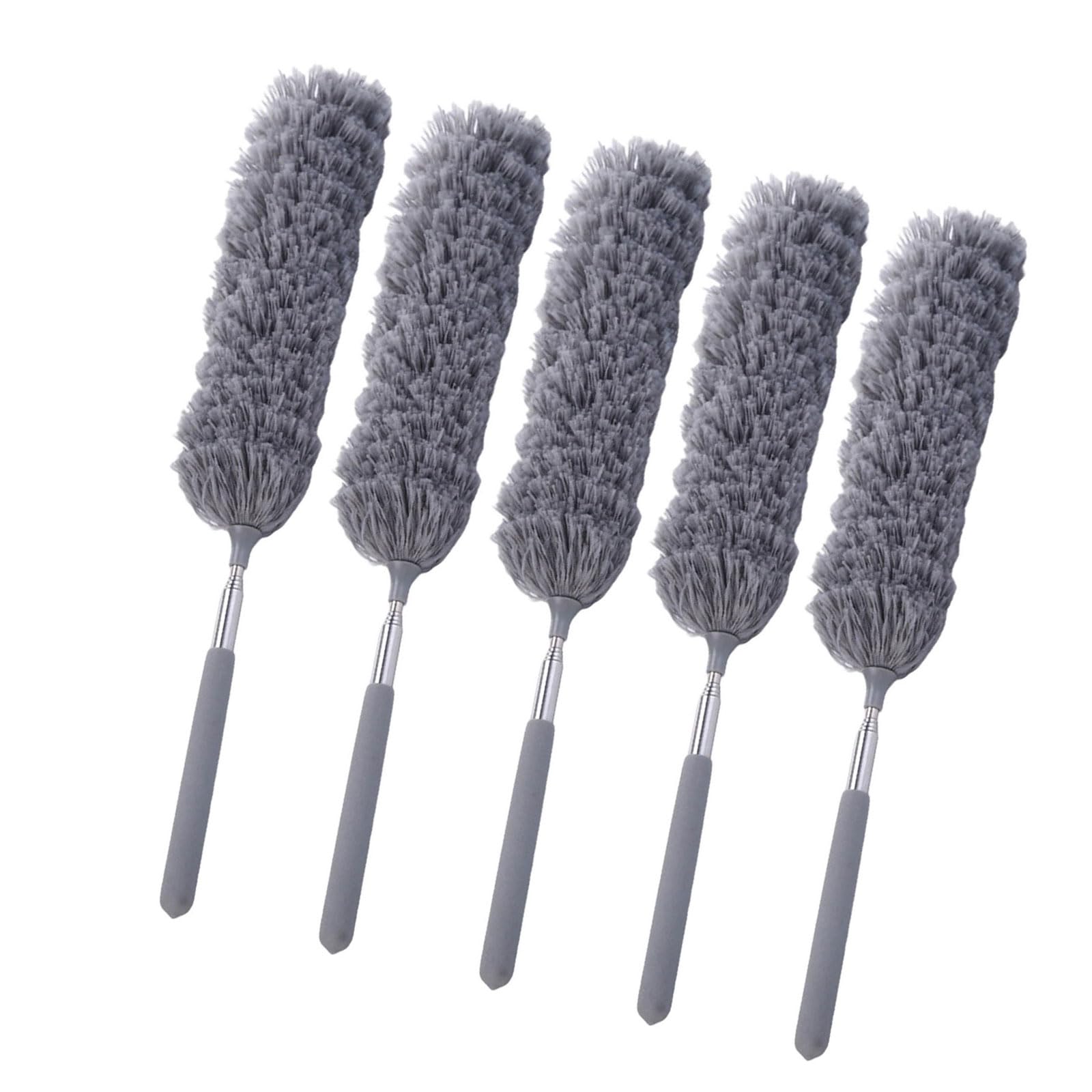 NEWFT Multiple Angled Bendable Fiber Dusters Remover Telescopic Rod Cleaner Reaches Behind Appliances and Under Furniture Telescopic Cleaning Dusters
