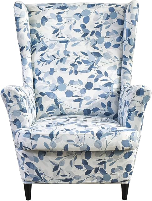 MINGPINHUIUS Wingback Chair Cover Sofa Slipcover - Stretch Polyester Wingback Armchair Covers Super Soft Furniture Protector Couch for Living Room Machine Washable/Skid Resistance