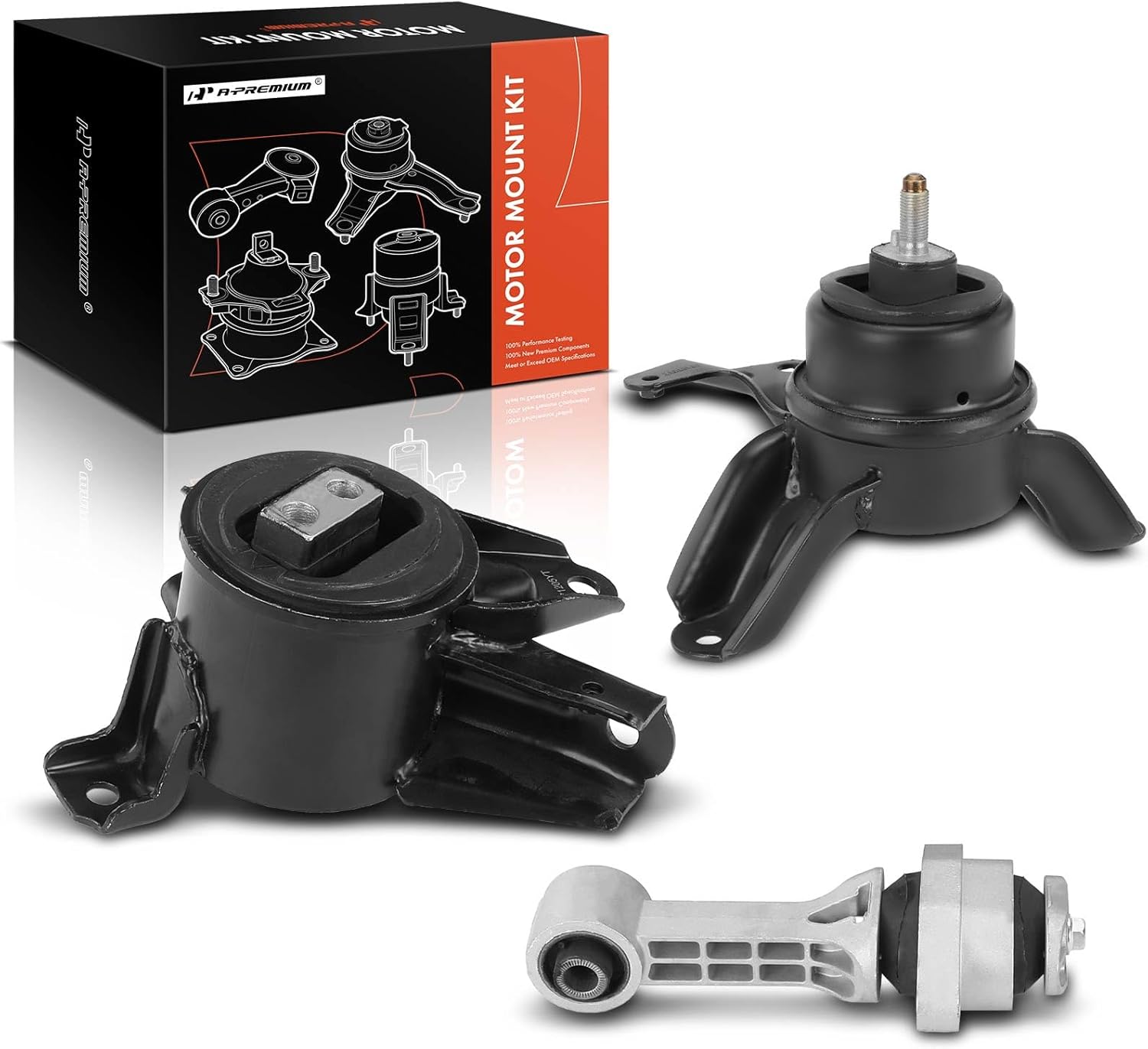 A-Premium 3PCS Engine Motor Mount and Transmission Mount and Torque Strut Mount Kit Compatible with Hyundai Azera 2012-2014 & Kia Cadenza 2014-2016, 3.3L, Automatic Transmission, Replace# 218303V200