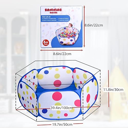 Miniatura 2 de Piscina de bolas para niños, tienda de campaña para niños pequeños de 1 a 3 años, para interiores y exteriores, con bolsa de almacenamiento con