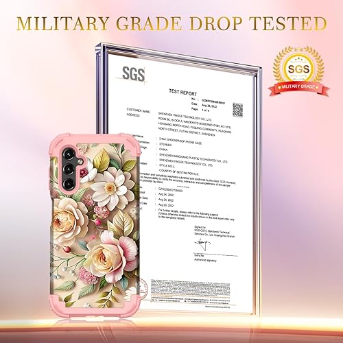 Miniatura 3 de TEECOVER Funda para Samsung Galaxy A14, resistente a prueba de golpes, protección completa, parachoques de plástico duro + funda protectora de goma