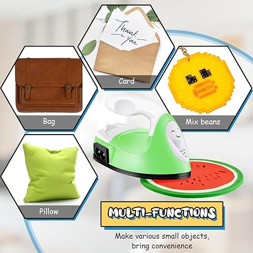 Miniatura 3 de Honoson Mini plancha para manualidades, pequeña prensa de calor portátil, práctica máquina de transferencia de calor con tela de malla, almohadilla