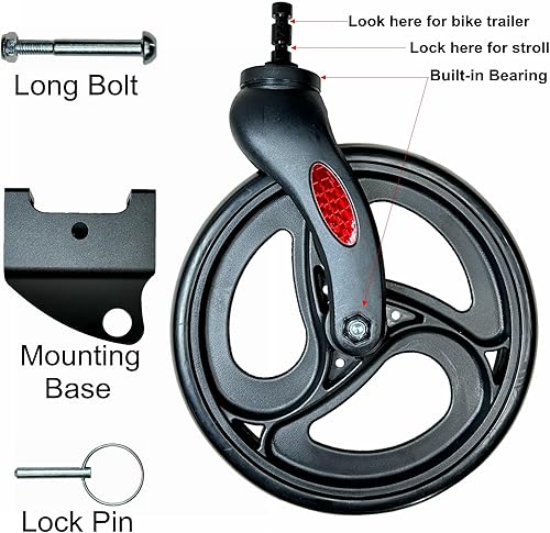 Miniatura 2 de Kit de cochecito para remolque de bicicleta Burley compatible con todos los remolques de remolque cuadrados Burley