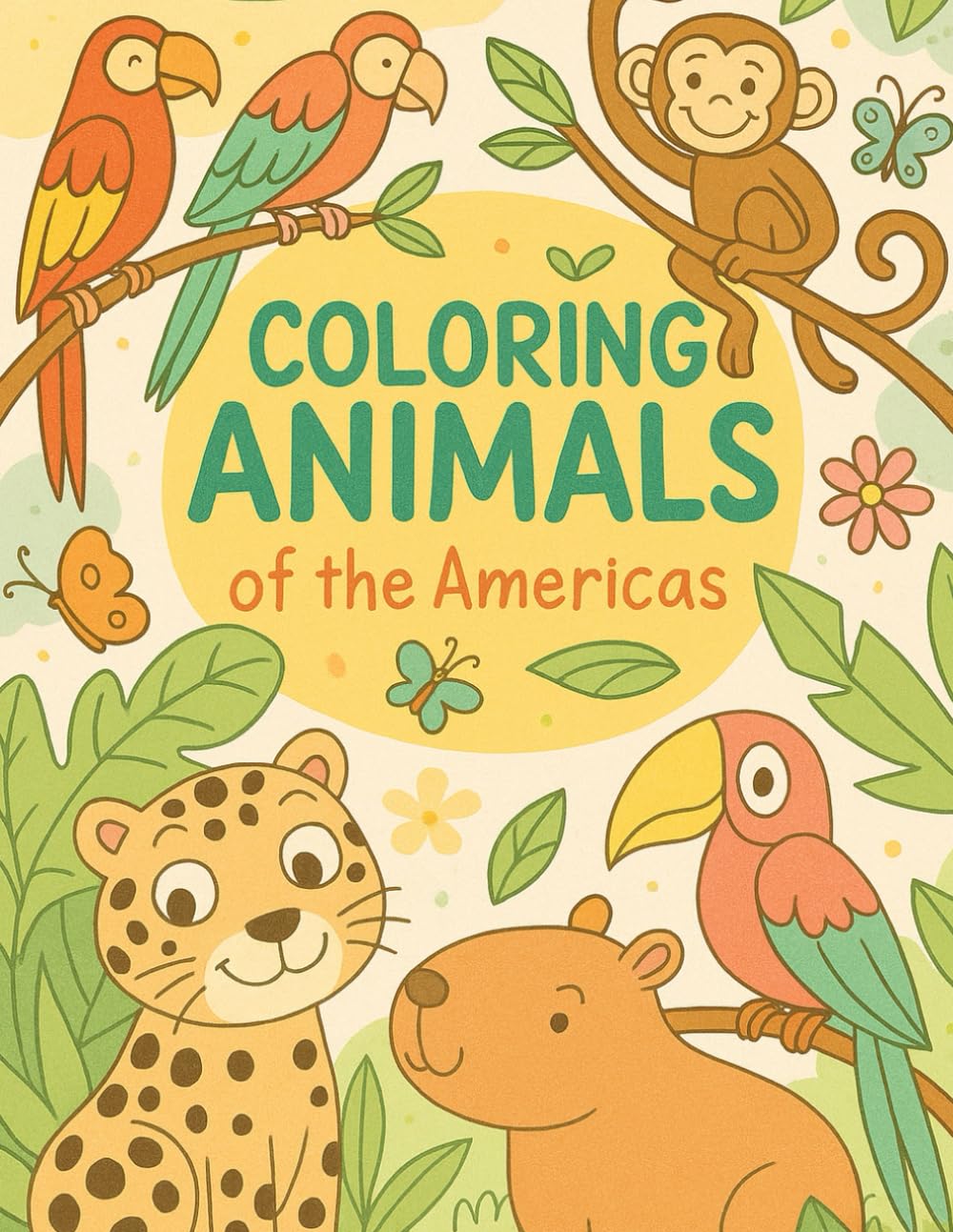 Coloring Animals of the Americas: Explore and Bring to Life American Wildlife