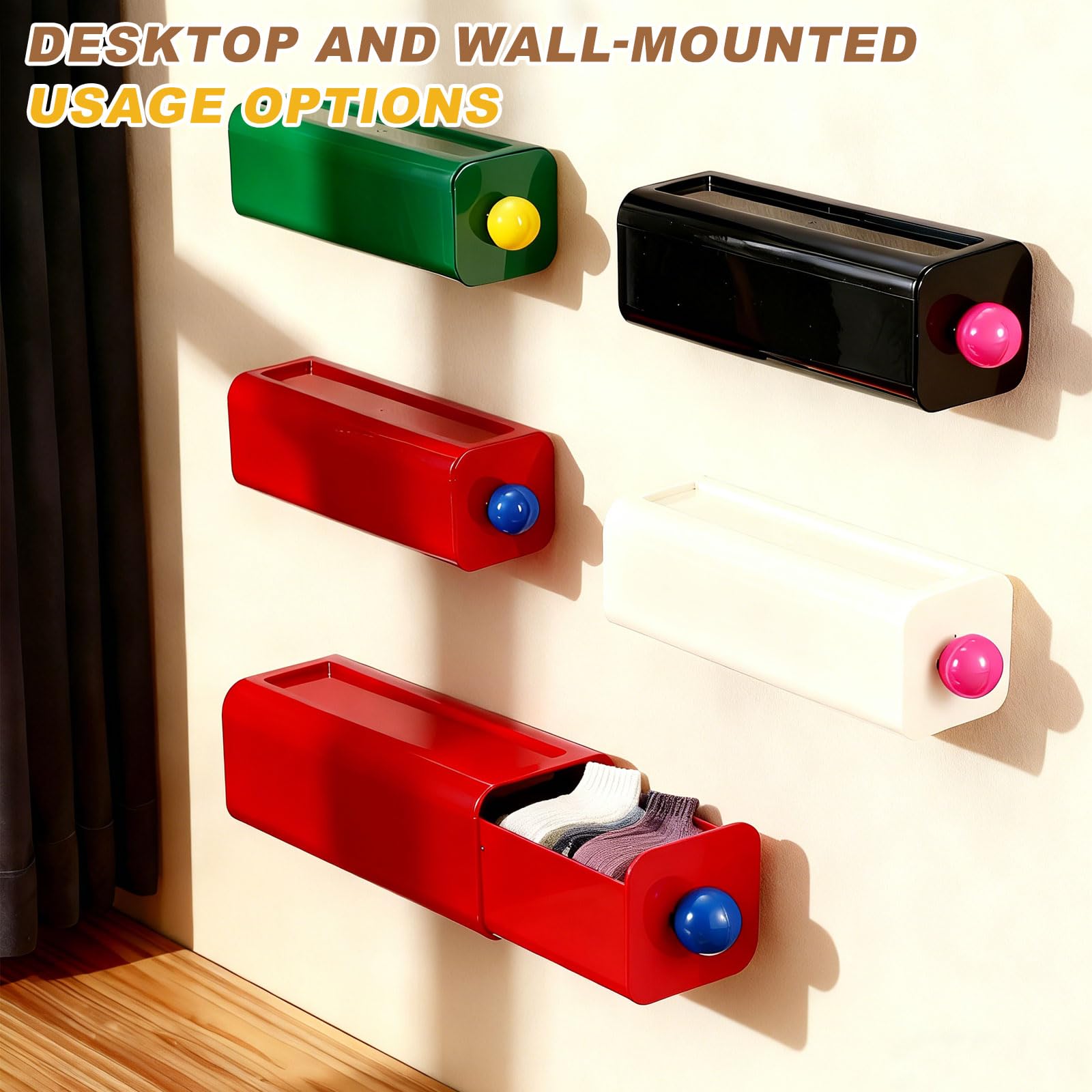 QUARKZMAN 3 Cassetti Impilabili Per Scrivania, Organizzatore Plastica Con Cassetti Scatola Archiviazione Per Ufficio Casa Cancelleria Trucco Bagno, Nero Singolo Strato