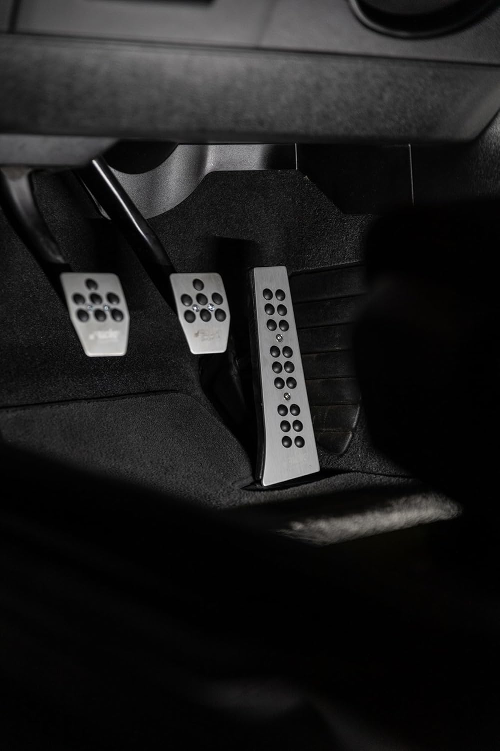 Simoni Racing 813/PW Special Chrome Aluminium Pedals with Nonslip Rubber, Black Rubber, Set of 3