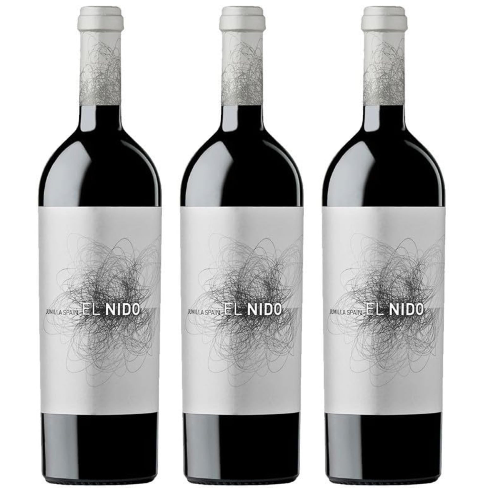 El Nido, vino tinto crianza español que combina Cabernet Sauvignon y Monastrell, con cuerpo y aromas intensos, ideal para maridar carnes y platos potentes.| 3 botellas