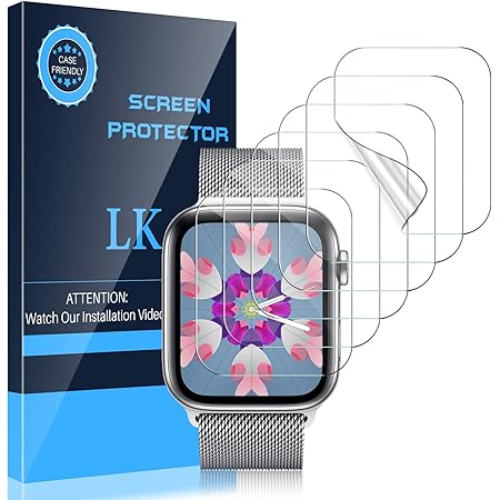 Amazon.com: LK [6 Pack] Screen Protector for Apple Watch 40mm SE/Series  4/5/6 and Apple Watch 38mm Series 3/2/1- Bubble-Free Scratch-resistant  iWatch 38mm/40mm Flexible TPU Clear Film (UF-001) : Cell Phones \u0026  Accessories