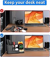 Vista 5 de Wireless Charger with Desk Organizer, Fast Charging Station for iPhone 15 14 13 12 11 Pro Max/Samsung Galaxy S23/S22/S21/S20/Z Flip/Fold 5, Desk