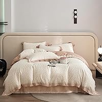 Vista 35 de VM VOUGEMARKET - Juego de funda de edredón floral rosa, Queen, 3 piezas, ropa de cama de algodón para niñas estilo campestre romántico, con cierre