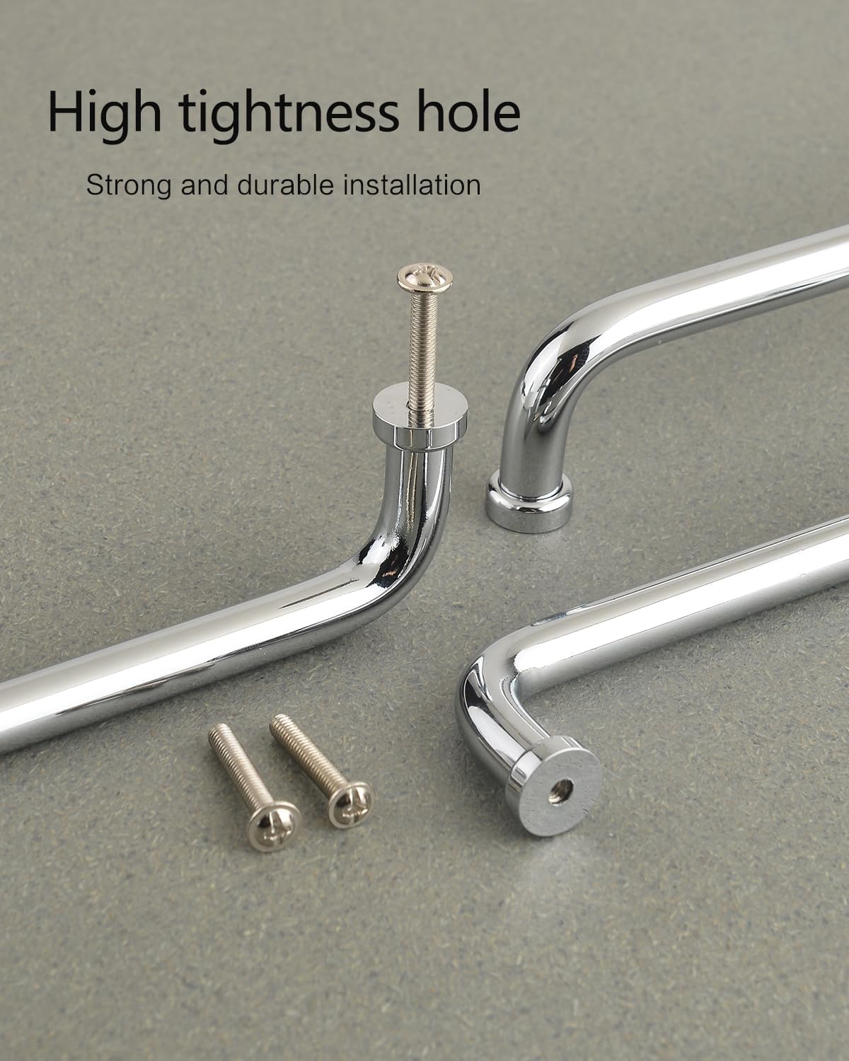 5 Pack Cabinet Pulls Chrome Bright Silver Kitchen Drawers Handles 3-3/4 Inch Hole to Hole Pulls for Cabinets and Drawers Modern Dresser Pulls