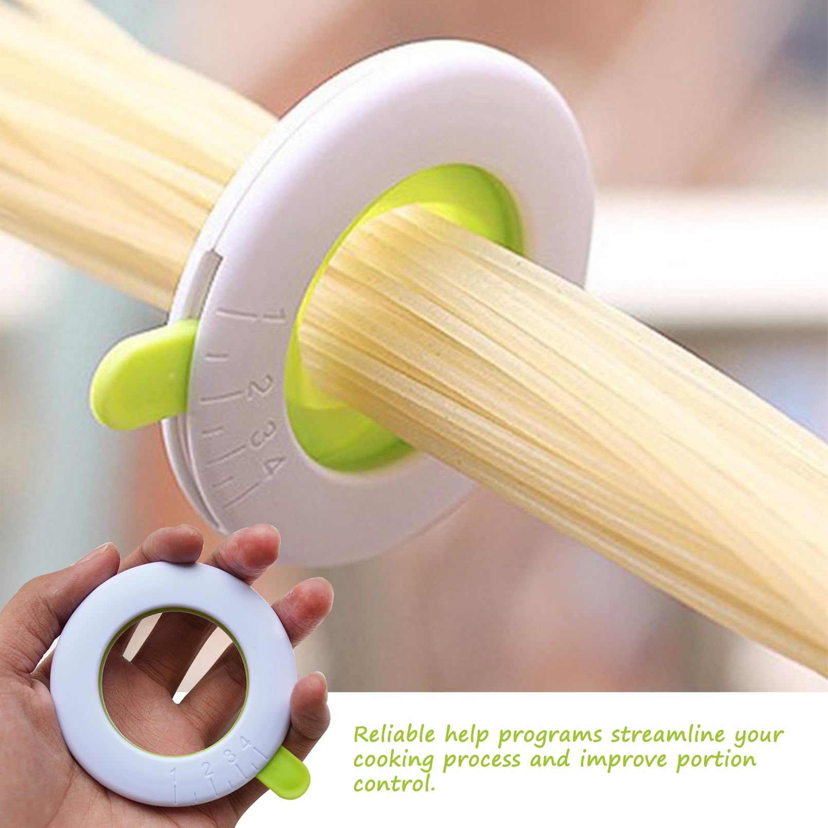 Medidores para La Pasta Medidores para Pasta Precisos con Diseño Rotativo Ideales para Evitar Desperdicio Utensilios para La Pasta Compactos y Elegantes Que Ahorran Espacio 2 Piezas