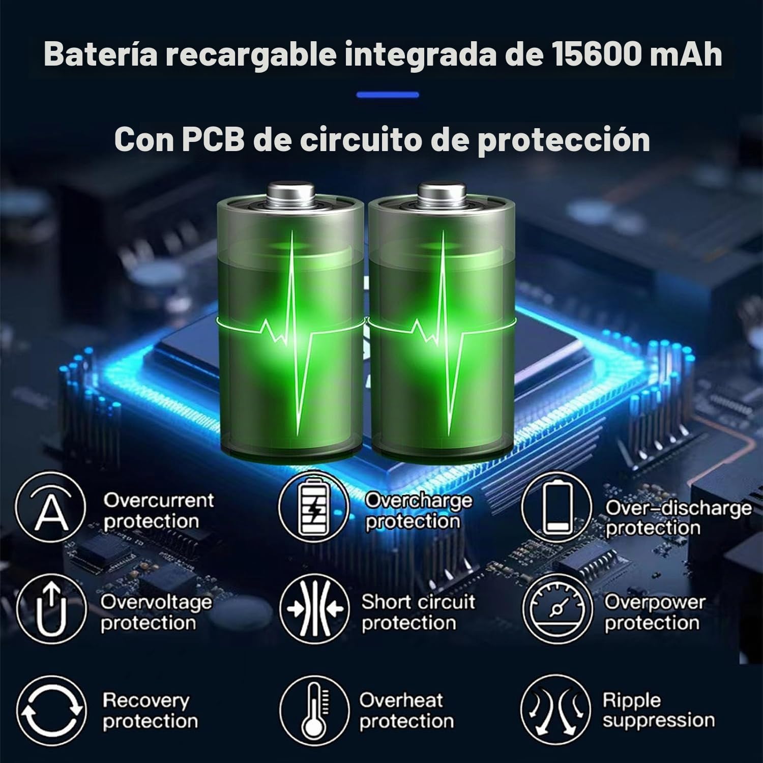 Panel solar de 9W/5V con batería recargable integrada de 15600mAh, con cable de carga 3 en 1 de 5pies (micro USB, tipo C y conector DC3.5 x 1.35) para cámaras de seguridad y otros dispositivos
