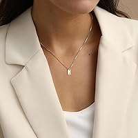 Vista 2 de Collares con letra inicial para mujer, chapados en oro de 14 quilates, delicados, con nombre dorado, dije con inicial personalizada para mujer