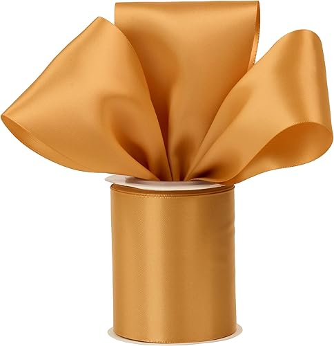 Miniatura 17 de Cinta de satén roja de doble cara de 3 pulgadas de grosor para decoración de bodas, banda de silla, envoltura de regalos, recuerdo de fiesta