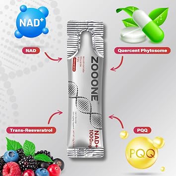 zooone- NAD+ Supplement 60pcs, Premium Nicotinamide Riboside & Resveratrol, DNA Repair & Healthy Aging, Advanced NAD Supplement for Men & Women, Boosts Cellular Energy