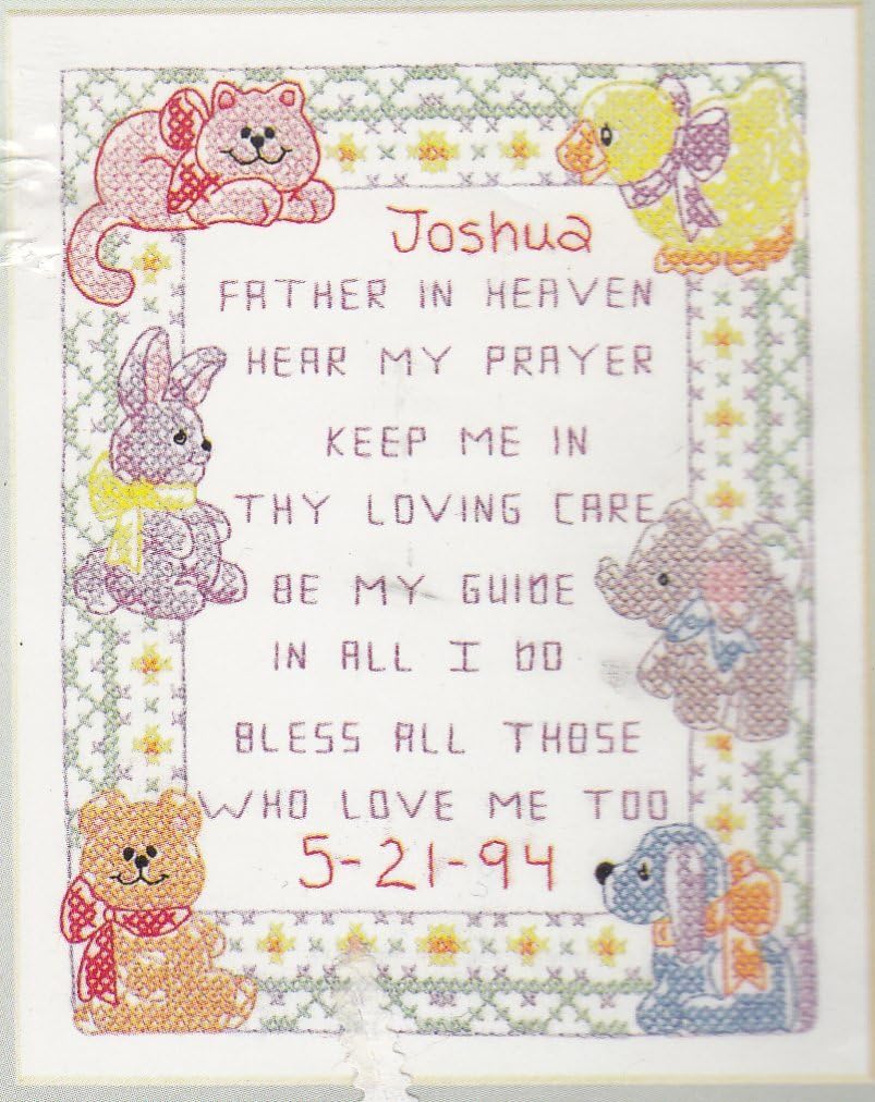 Birth Records Sampler Kit 64185 Bucilla Stamped Cross Stitch, ~ Multi Valu-Pak Makes 3 Samplers