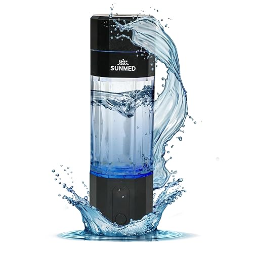 Generador de botellas de agua de hidrógeno  Hasta 6000 PPB de hidrógeno molecular, jarra de agua alcalina  Pantalla OLED, recargable, portátil,