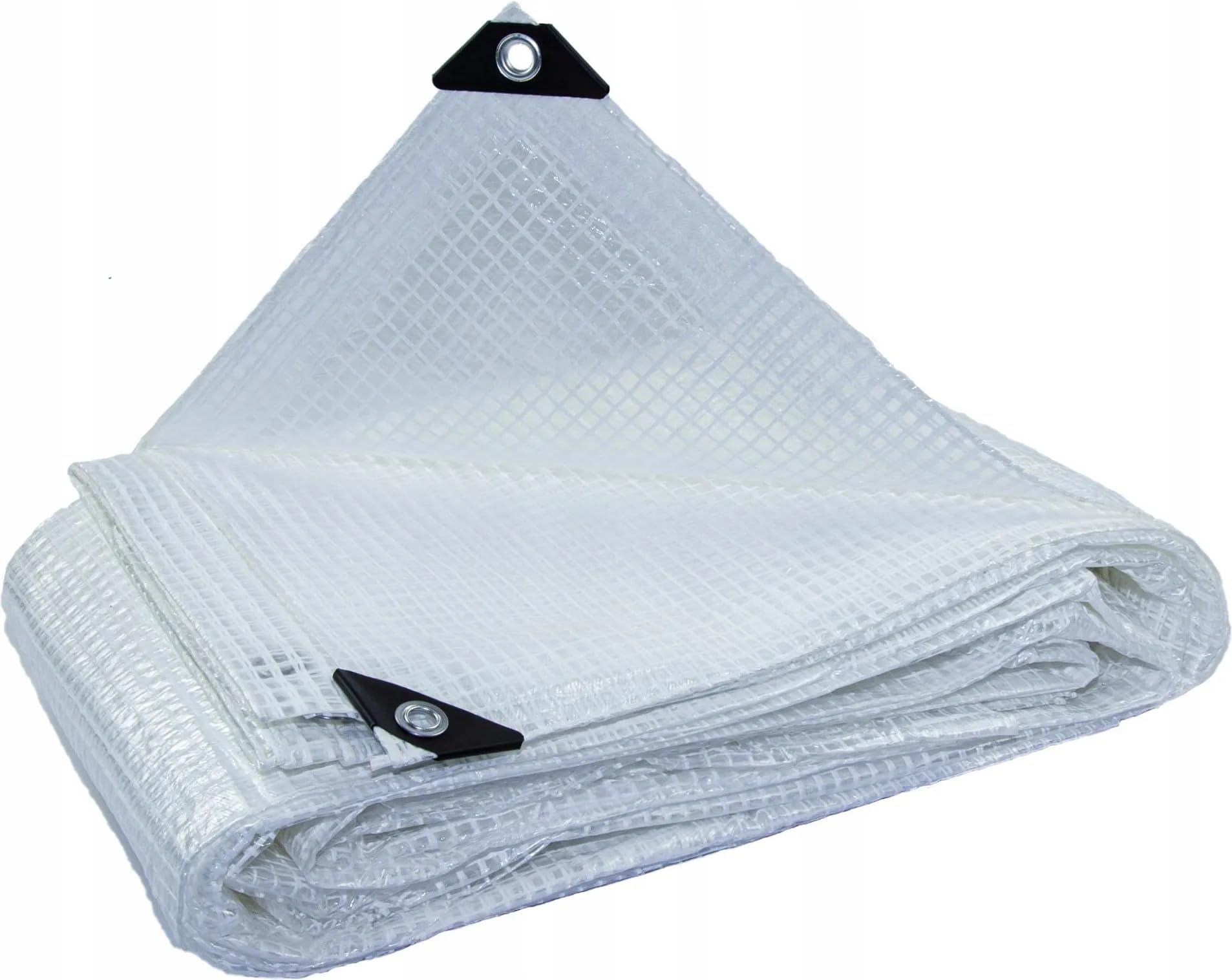 Heavy-Duty Clear Reinforced Tarpaulin, 300g/m², XL-Grade with Metal Grommets, Universal, Multipurpose, Waterproof, Weatherproof, Various Size (2m x 2m)