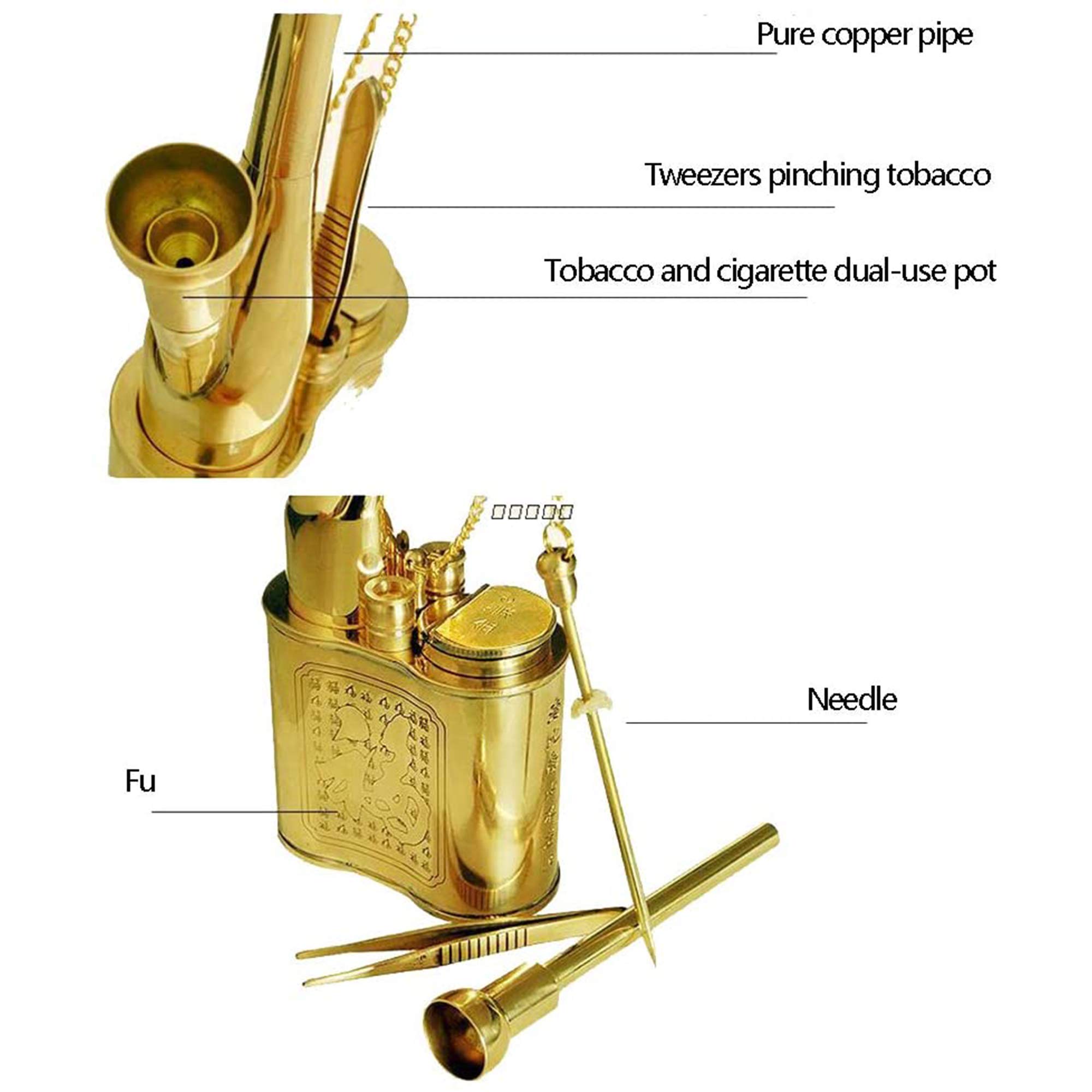 Manguera Mano para Narguile con Accesorios para Shisha Mini Pipa Agua Portátil Juego Shisha Pequeño Agarre con Una Mano como Regalo para Novio Padre Esposo o Amigos
