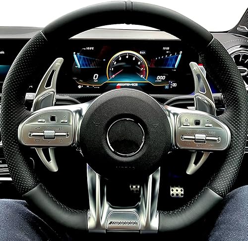 Miniatura 2 de AOWIS Accesorios de paletas de cambio para volante Mercedes Benz AMG GLA45 SL63 A45 C63 E63 S65 CLS6 W176 W213 W222 (rojo)