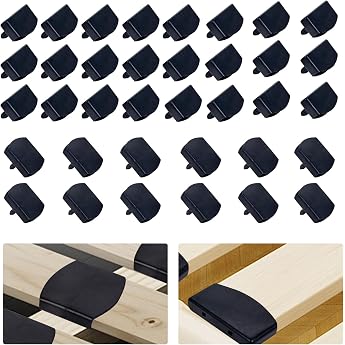36 St ck Lattenrost Kappen 24 f r Seiten 12 f r Mitte Schwarz Polyethylen 53-55mm x 7-9mm Modern Bett Lattenrost Halterungen