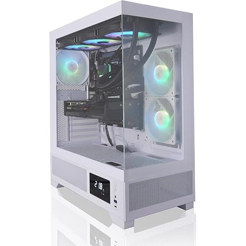 AVGPC Whirlwind Gaming PC AMD Ryzen 7 9700X Zen5, Radeon RX 9070 XT, 32GB 6000MHz DDR5, 1TB NVME M.2 SSD, 360MM AIO Liquid Cooling, WiFi/AC, Tempered Glass Case White, Windows 11 Home White