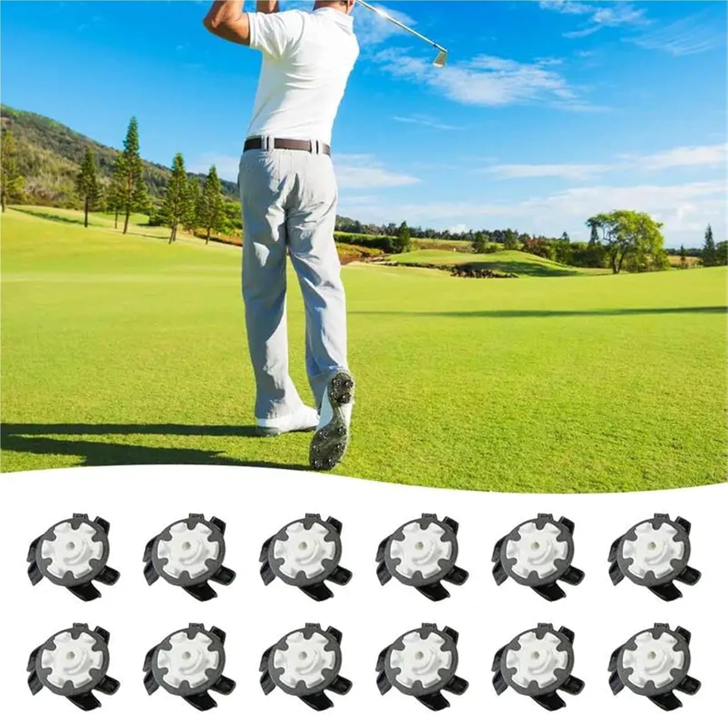 Golf Shoe Spikes 30pcs Anti Slip Cleat Replacements Training Parts