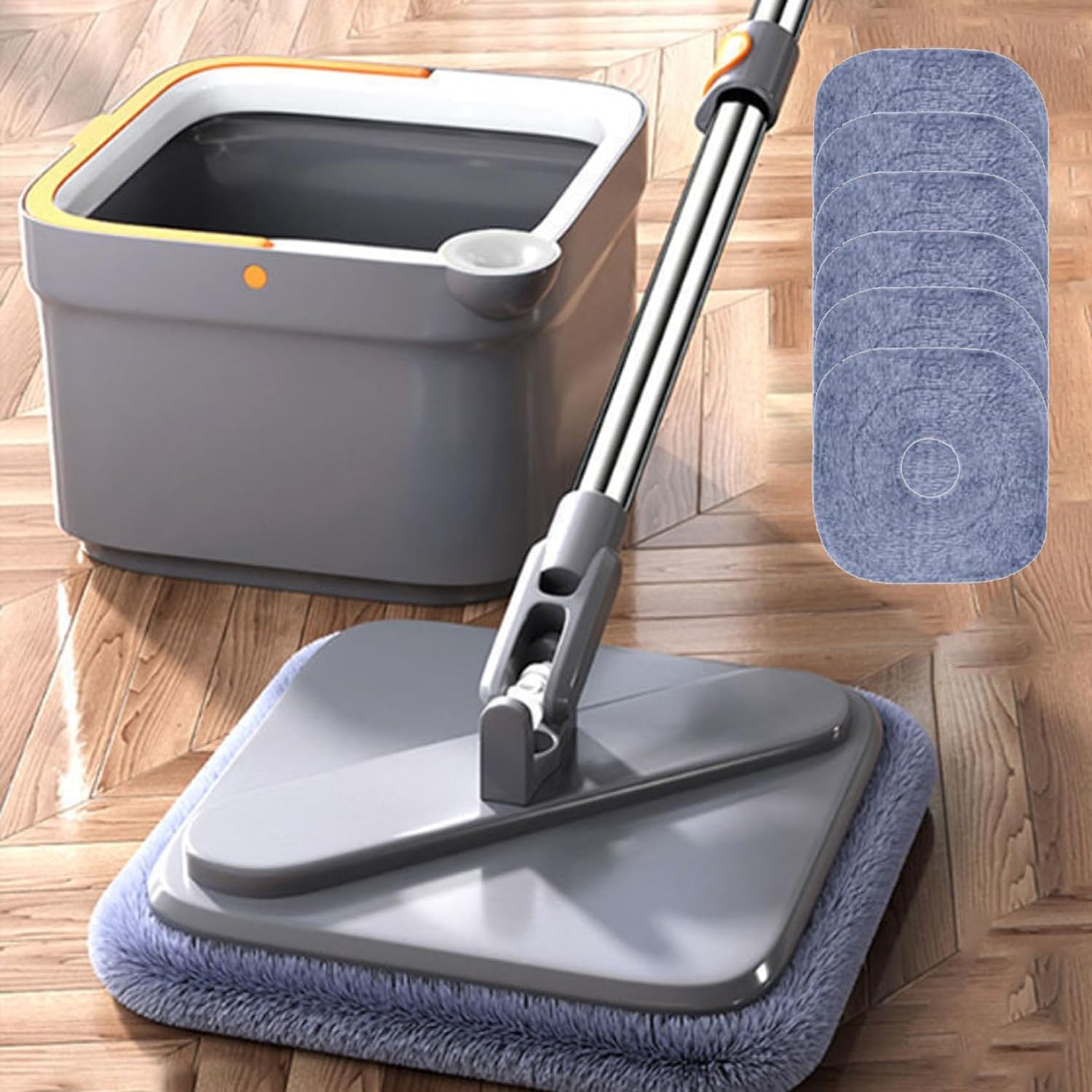 Self Wash Spin Mop M16, Spin Mop and Bucket Separate Clean
