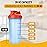 Mr. Pen- Shaker Bottles for Protein Mixes, 28 oz, 1 Pack, Blue With Orange Top, Protein Shaker Bottle with Wire Whisk Ball, Blender Bottle
