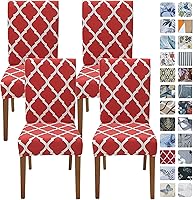 Vista 75 de SPRINGRICO Juego de 4 fundas para sillas de comedor, fundas elásticas para sillas de comedor, de elastano lavables, fundas para sillas Parsons