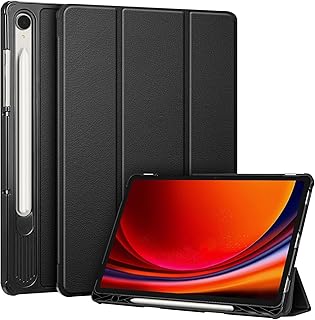 Fintie Slim Case for Samsung Galaxy Tab S9 11 Inch 2023 Model (SM-X710/X716B/X718U) with S Pen Holder, Ultra Thin Lightweight Tri-Fold Stand Cover with Auto Wake/Sleep, Black