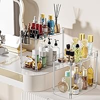 Vista 4 de SPACEKEEPER Carrito de almacenamiento de acrílico con ruedas de 4 niveles, organizador de carrito de baño transparente, carrito utilitario rodante