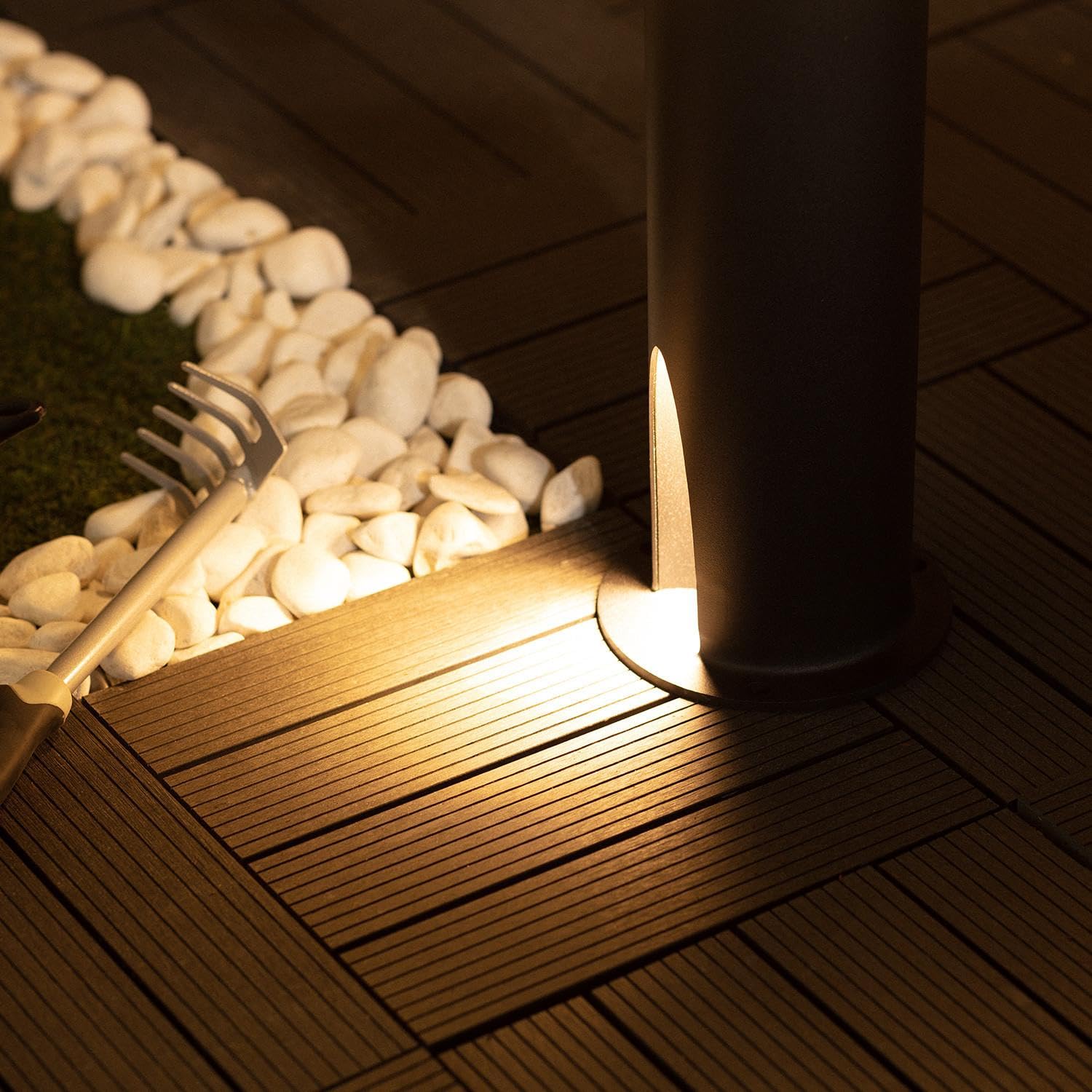 LEDKIA Baliza Exterior LED 10W Superficie Pie 60cm Halosa 3000K Blanco Cáli