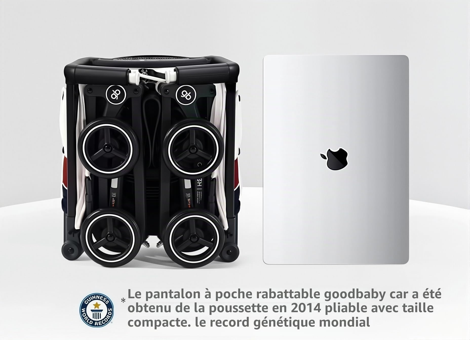 gb Pockit+ Tout-Terrain, Poussette de voyage ultra-compacte et légère pour bébés et tout-petits, conforme aux dimensions des bagages cabine en avion, Noir Or