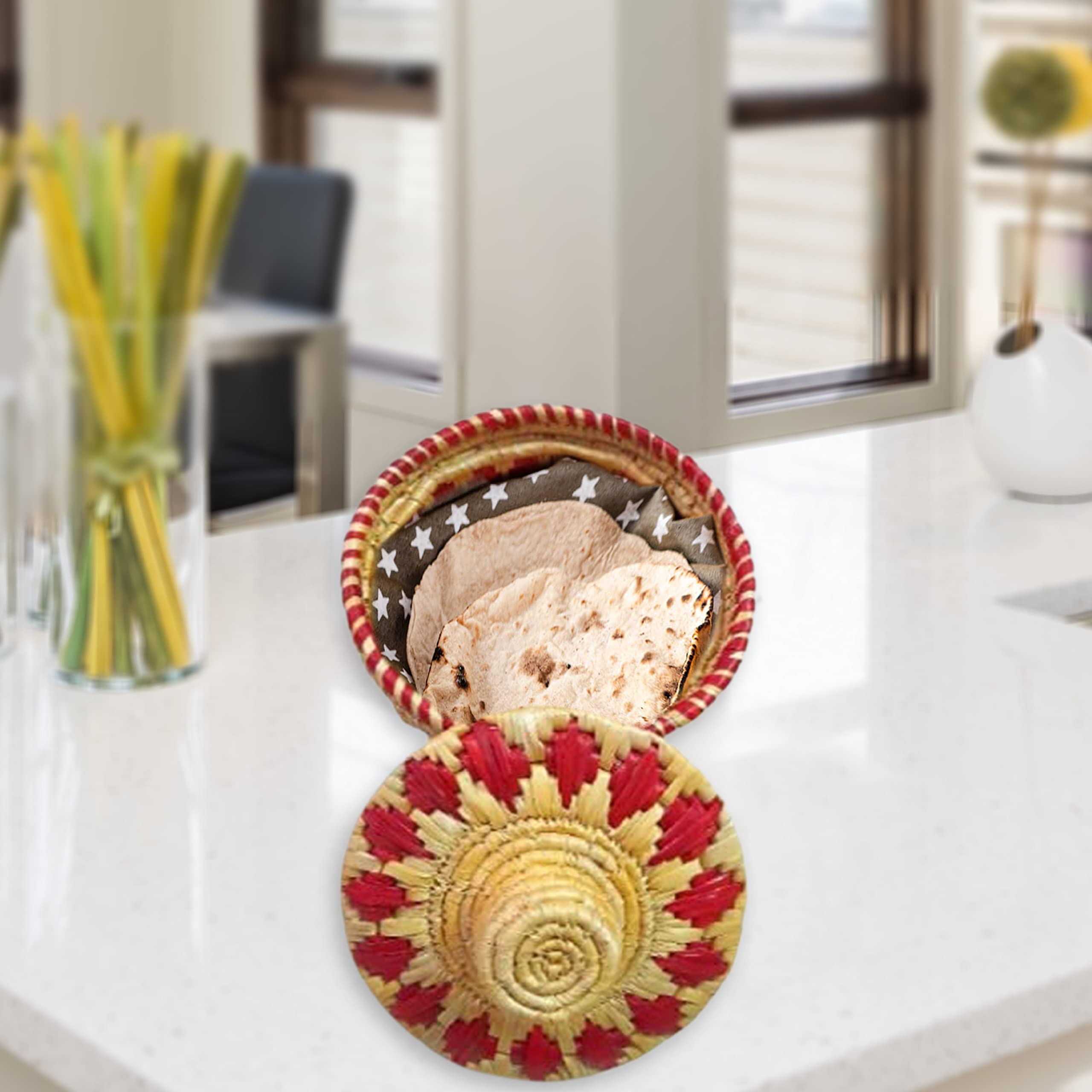 Handmade Roti Basket - Eco-Friendly & Decorative -2
