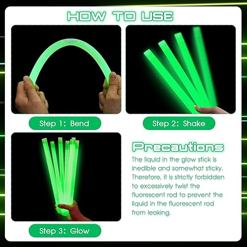 Vista 34 de Lewtemi 10 unidades de palos brillantes grandes gigantes gigantes para Halloween, Navidad, luz de emergencia para accesorios de campamento, kit