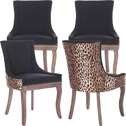 Miniatura 17 de Juego de 6 sillas de comedor, silla de cocina y comedor, sillas de comedor tapizadas en tela, sillas de comedor de madera, sillas de comedor, ribete