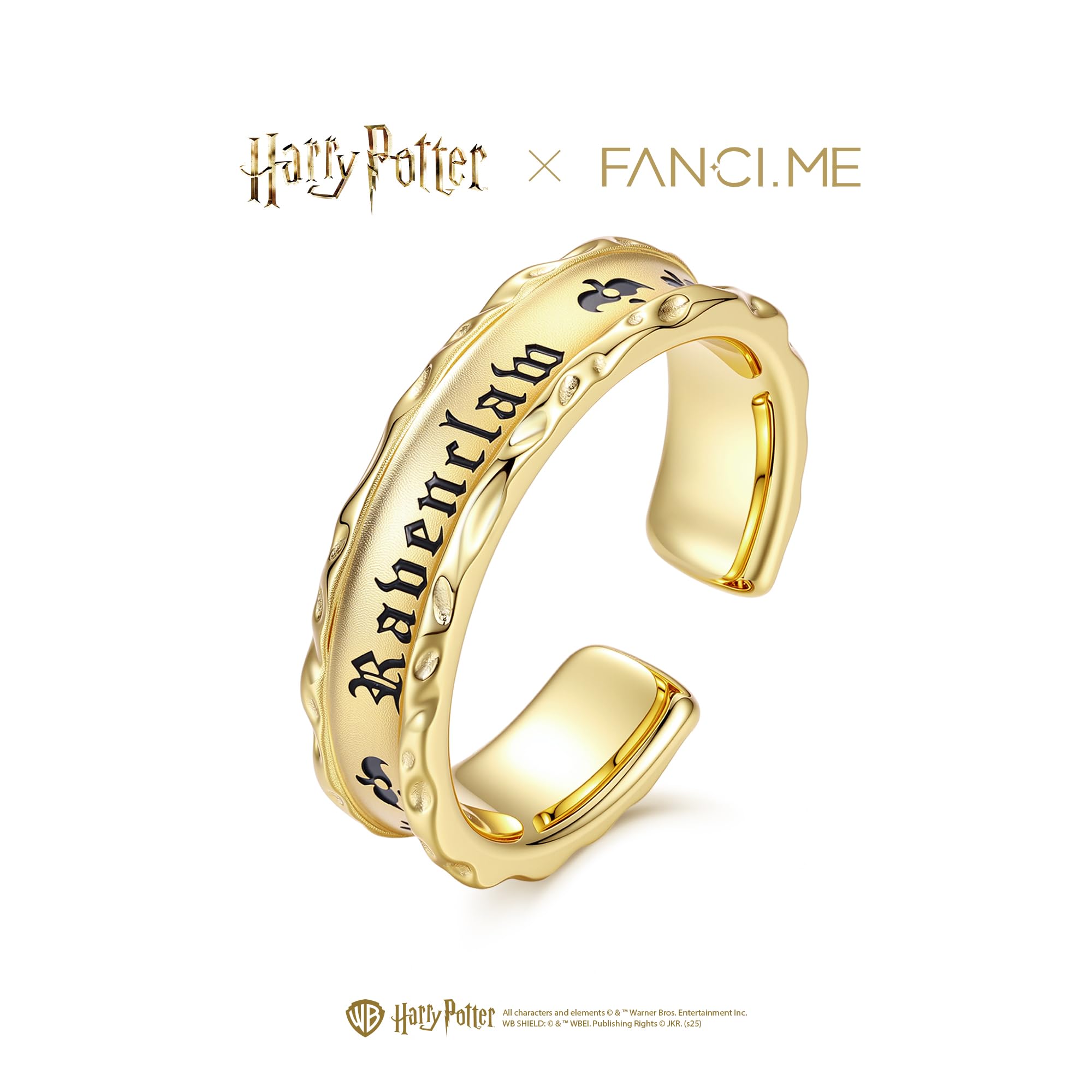 FANCIME x Harry Potter Collaboration – House Ring – Argento, regalo per donne ragazze uomini