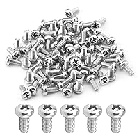 Vista 162 de MroMax 30 tornillos de máquina Phillips de cabeza plana M2 x 0.197 in, acero inoxidable 304 18-8, rosca completa, tornillos de cabeza cruzada gris